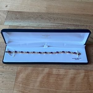 Gold plated sterling silver amethyst & Diamond bracelet